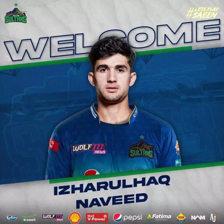 Multan Sultan picked Izharulhaq Naveed for Replacement Draft PSL 8