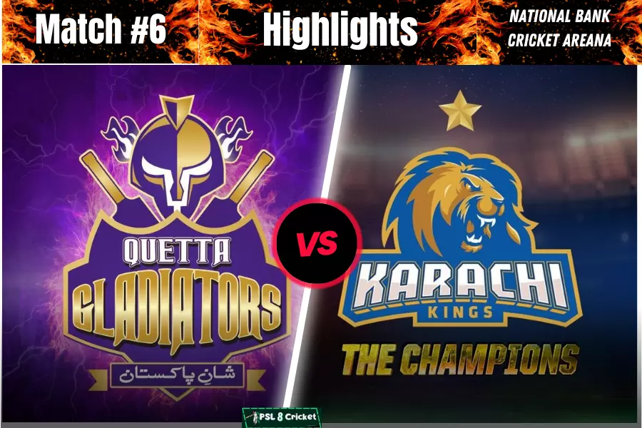 Karachi Kings Vs Quetta Gladiators Highlights