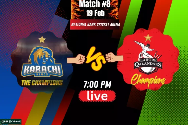Karachi Kings vs Lahore Qalandars – Match#8 [PSL 2023]
