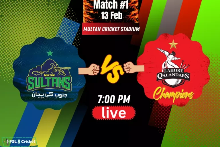 Multan Sultan vs Lahore Qalandars – Match #1 – PSL 2023