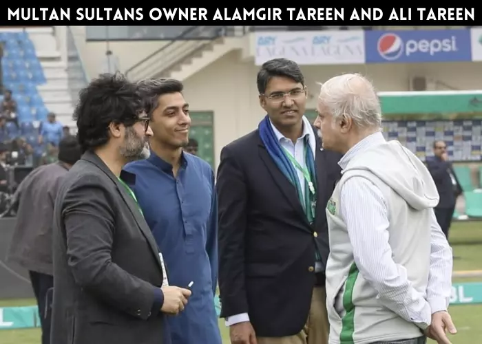 Multan Sultans owner Alamgir Tareen with Ali Tareen