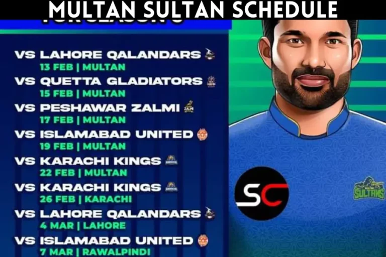 Multan Sultans Schedule 2023 [Date, Time and Venue details]