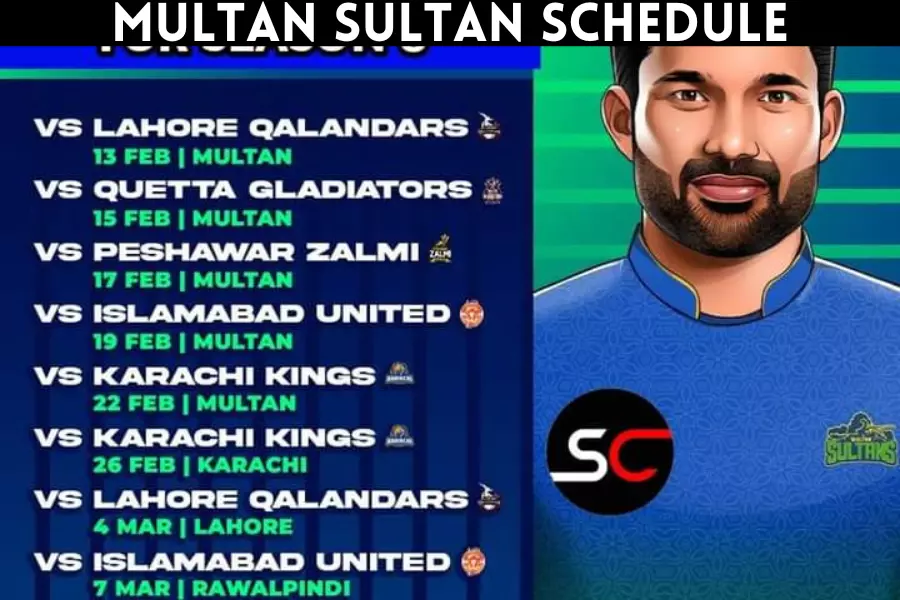 Multan Sultans schedule