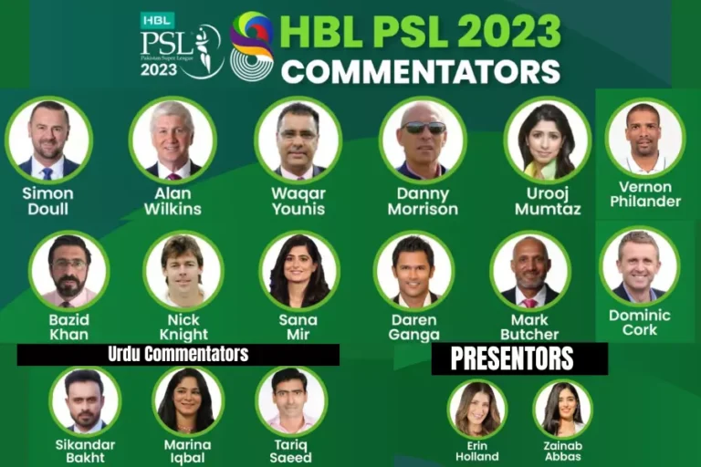 PSL 2023 Commentary panel Announced