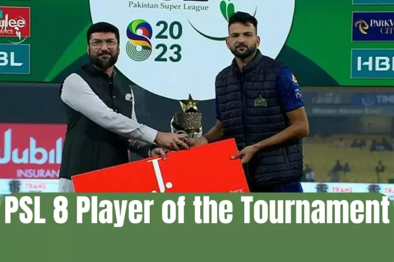 PSL 8 Player of the Tournament is IhsanUllah From Multan Sultan