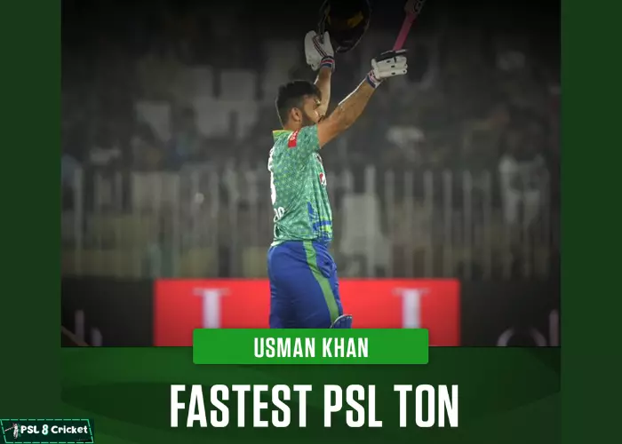 Usman khan From Multan sultan hits the fastest century