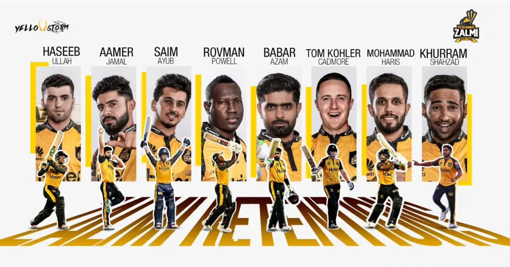 Peshawar Zalmi's Retained Players for PSL 2024
