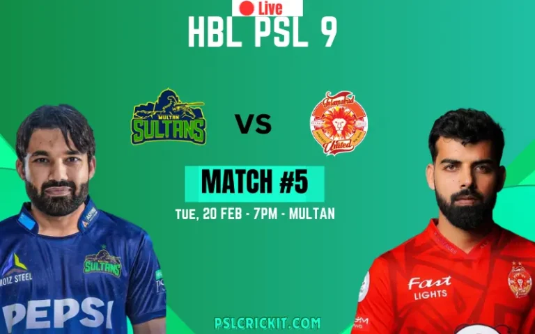 MS Vs IU PSL 9 Live Match#5 [Multan Vs Islamabad PSL 2024]