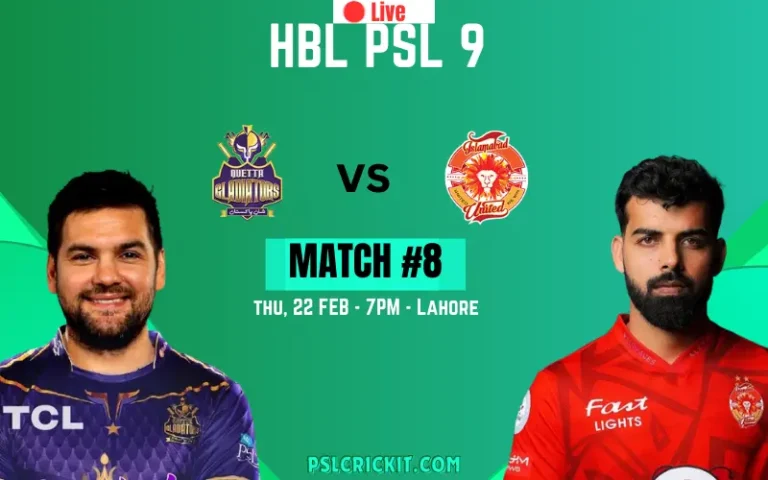 QG Vs IU PSL 9 Live Match#8 [Quetta Vs  Islamabad]
