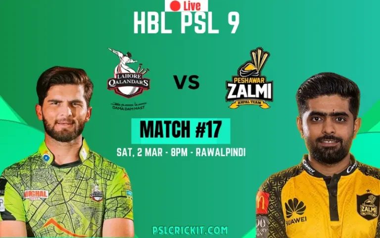 PZ Vs LQ Live PSL 9 Match#17 [Peshawar vs Lahore]